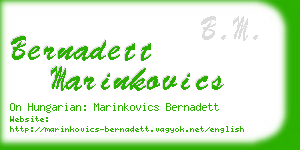 bernadett marinkovics business card